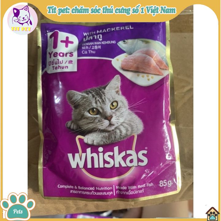 Pate Cho Mèo Whiskas 80g Thức Ăn Dinh Dưỡng Cho Mèo