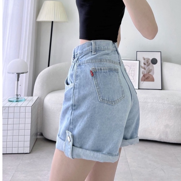 Quần jean nữ lưng cao, eo nhún thun lai bách nút xinh xắn có Bigsize tới 70kg | BigBuy360 - bigbuy360.vn