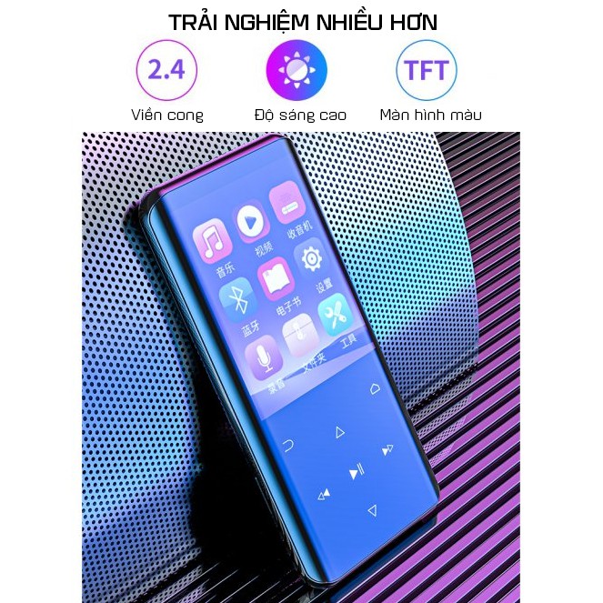 Máy Nghe Nhạc MP3 Màn Hình Cảm Ứng Bluetooth Ruizu D25 Bộ Nhớ Trong 16GB - Hàng Chính Hãng