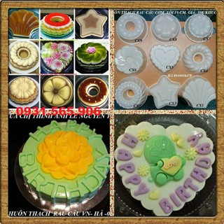Combo 12 Khuôn Cơm Nhựa Đựng Bánh Rau Cau