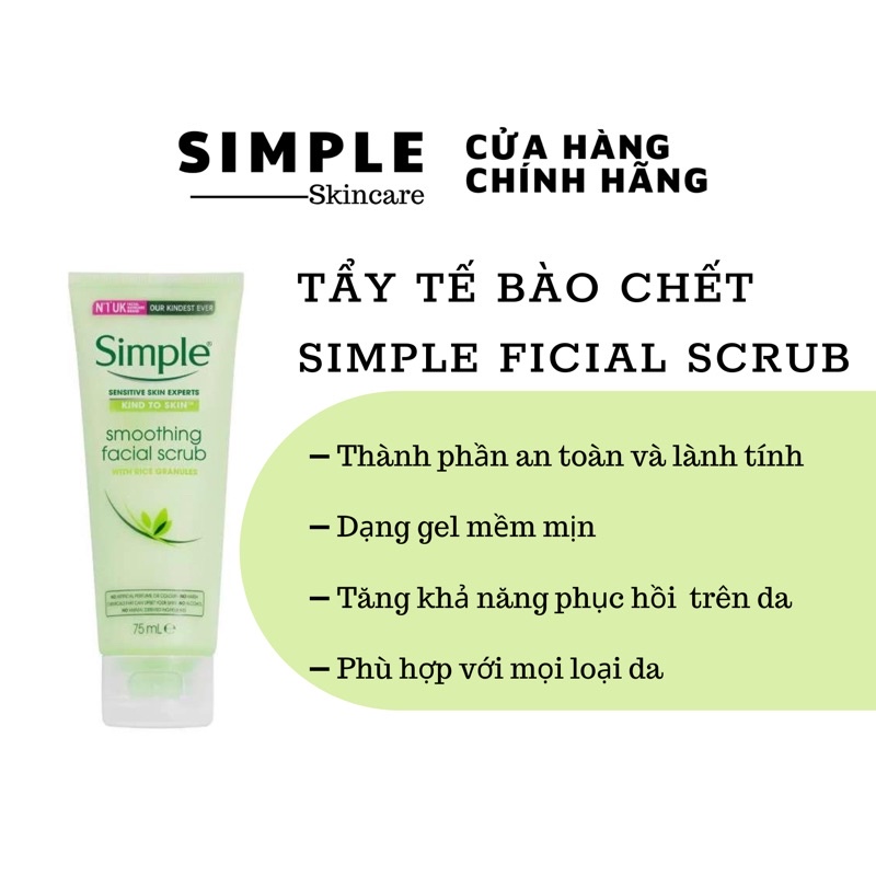 Tẩy Tế Bào Chết Simple Facial Scrub 75ML