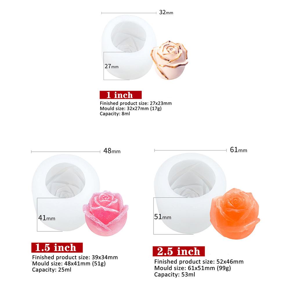 ESPO Khuôn Silicone Làm Đá Viên Tạo Hình Hoa Hồng 3D Độc Đáo Tiện Dụng