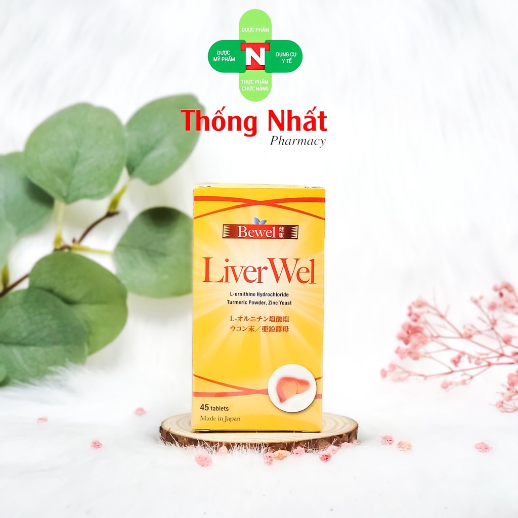 Viên uống Liver Wel hỗ trợ dưỡng gan, giải độc gan từ Nhật Bản Bewel Liverwel hộp 45 viên Waki