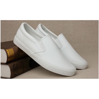 [Freeship] Giày Lười Nam Da Leyo 7285 (Trắng)