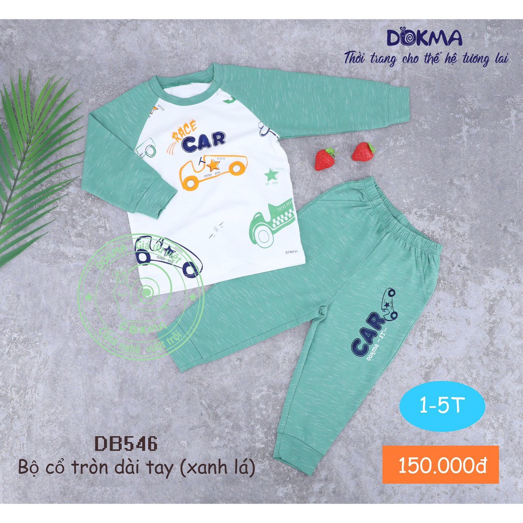 🔥 Bộ cotton dài tay bé trai, bé gái Dokma siêu xinhhhh🔥 DB546 - THU ĐÔNG 2020