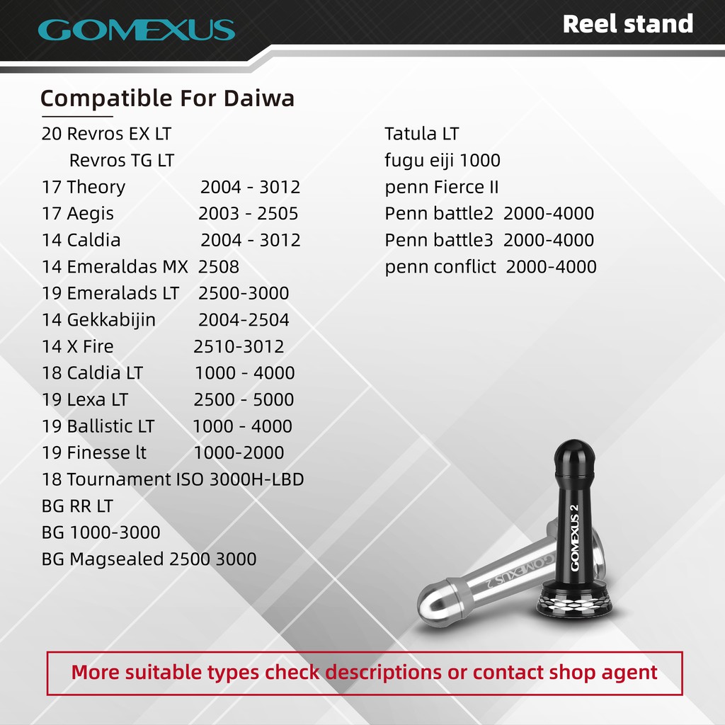 Giá đỡ máy câu GOMEXUS R2 42mm thích hợp cho BG Finesse LT Daiwa Peen Battle Conflict Spinning