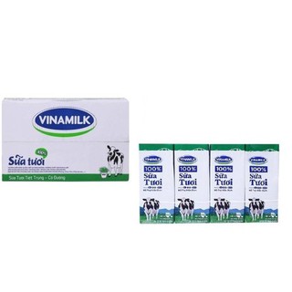 Nữa thùng 24 hộp Sữa tươi Vinamilk Có đường 180ml