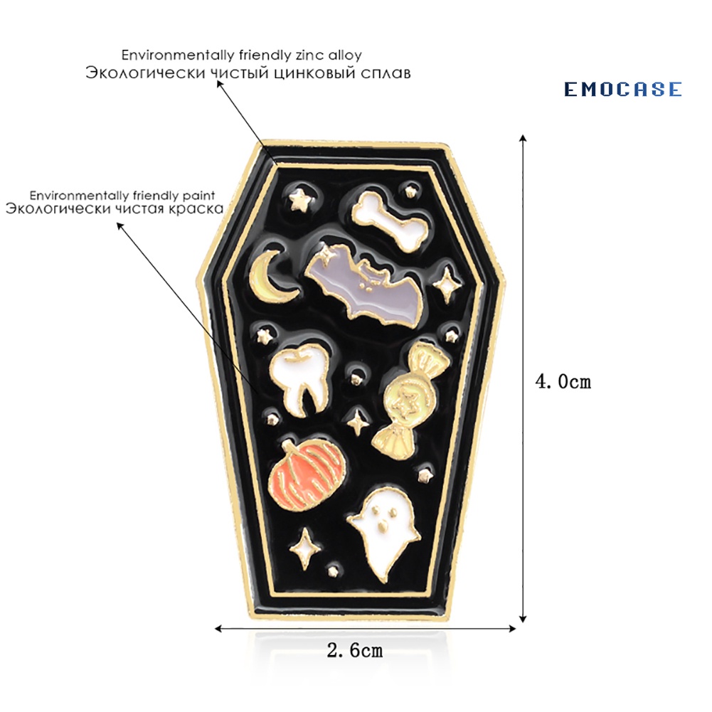 Trâm Cài Áo Hình Quan Tài Độc Đáo Phong Cách Halloween