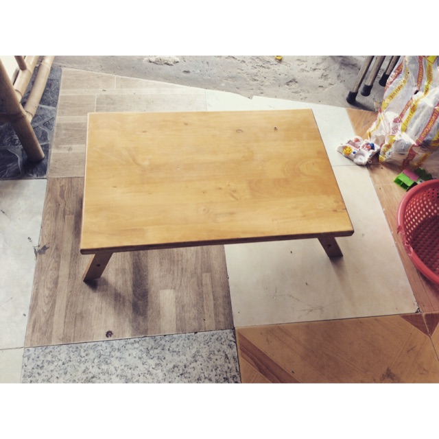Bàn nhật lùn, chân xếp, 50x70 màu tự nhiên