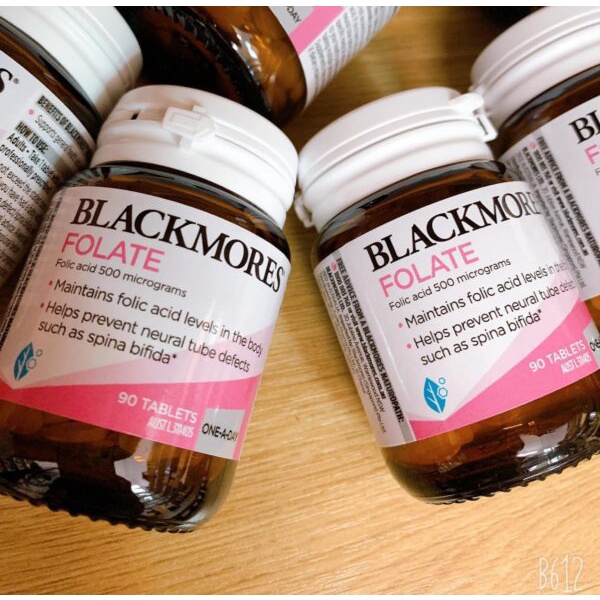 Viên Uống Bổ Sung Axit Folic Cho Mẹ Bầu Blackmores Folate Úc, 90 viên
