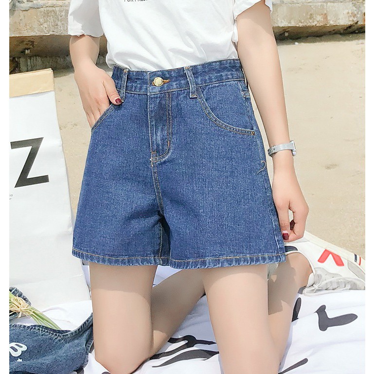 [Bán chạy+ Video ] Quần shorts jean nữ lưng cao Quảng Châu QNJ16