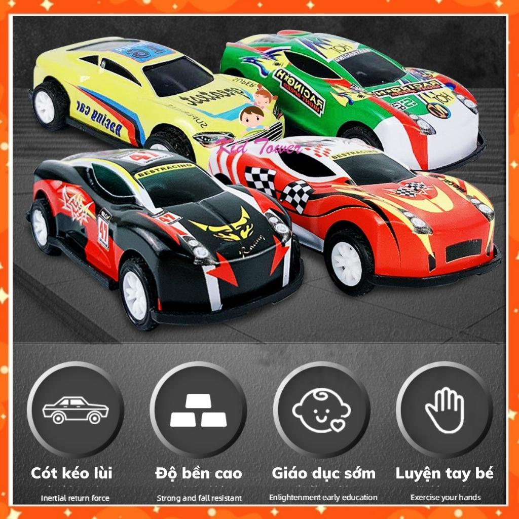 Ô Tô Đồ Chơi Mini Bằng Sắt Kéo Lùi Chạy Cót Kiểu Dáng Xe Đua Chạy Cực Mạnh
