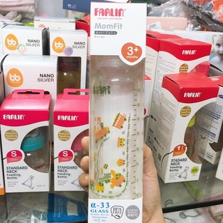 Bình sữa thủy tinh Farlin 120ml - 240ml (TOP.707G - TOP.808G)