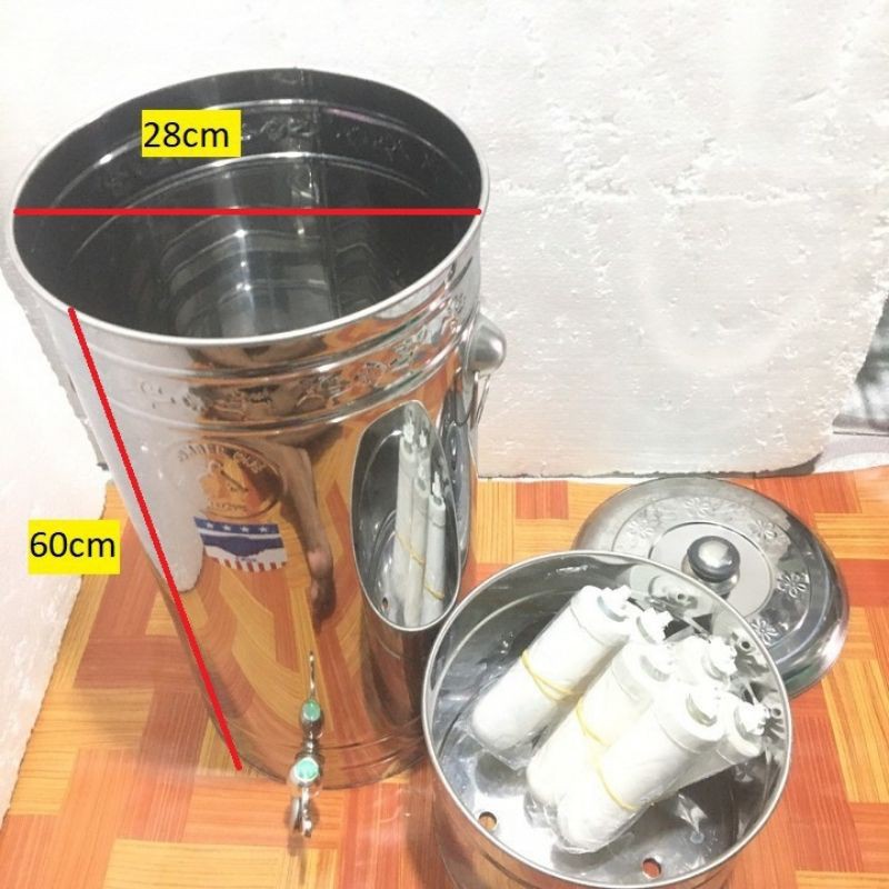 BÌNH LỌC NƯỚC INOX LOẠI 20L ,25L,40L INOX 304 100%