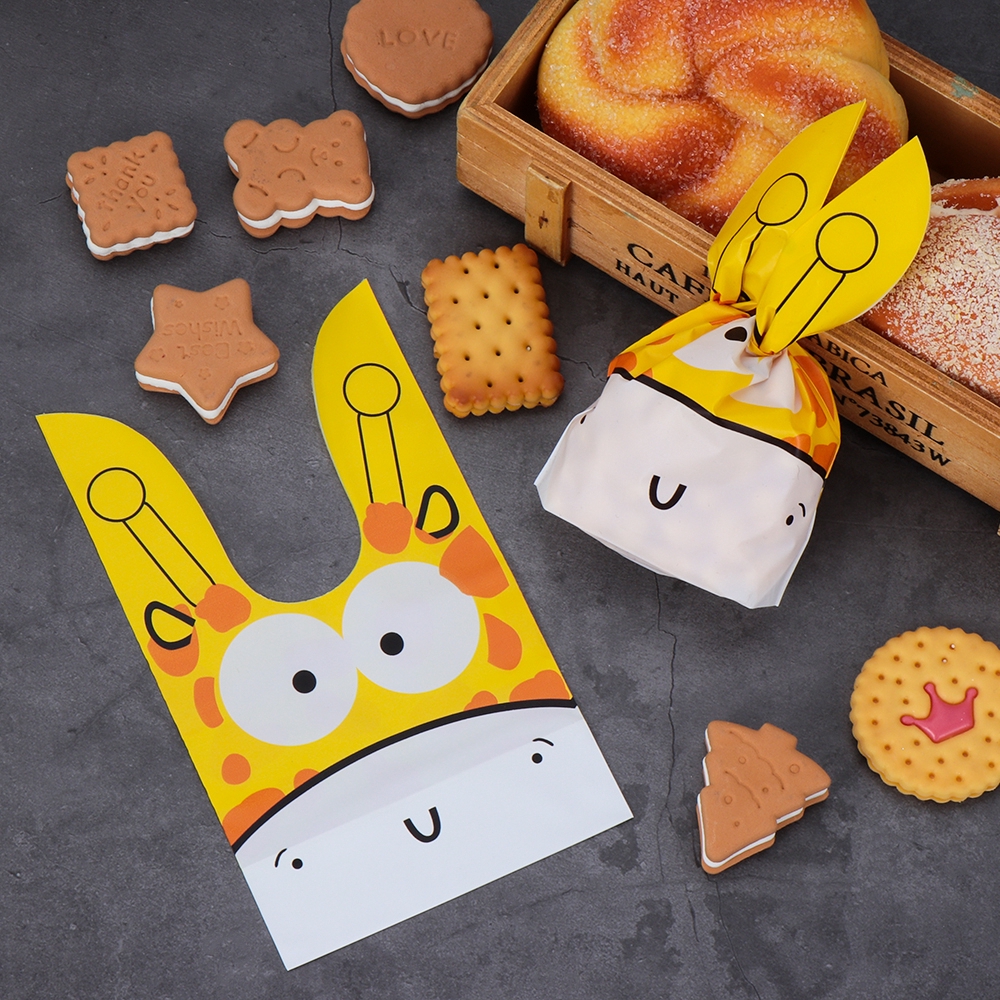 Bộ 10 Túi Đựng Bánh Kẹo Hình Thỏ Dễ Thương