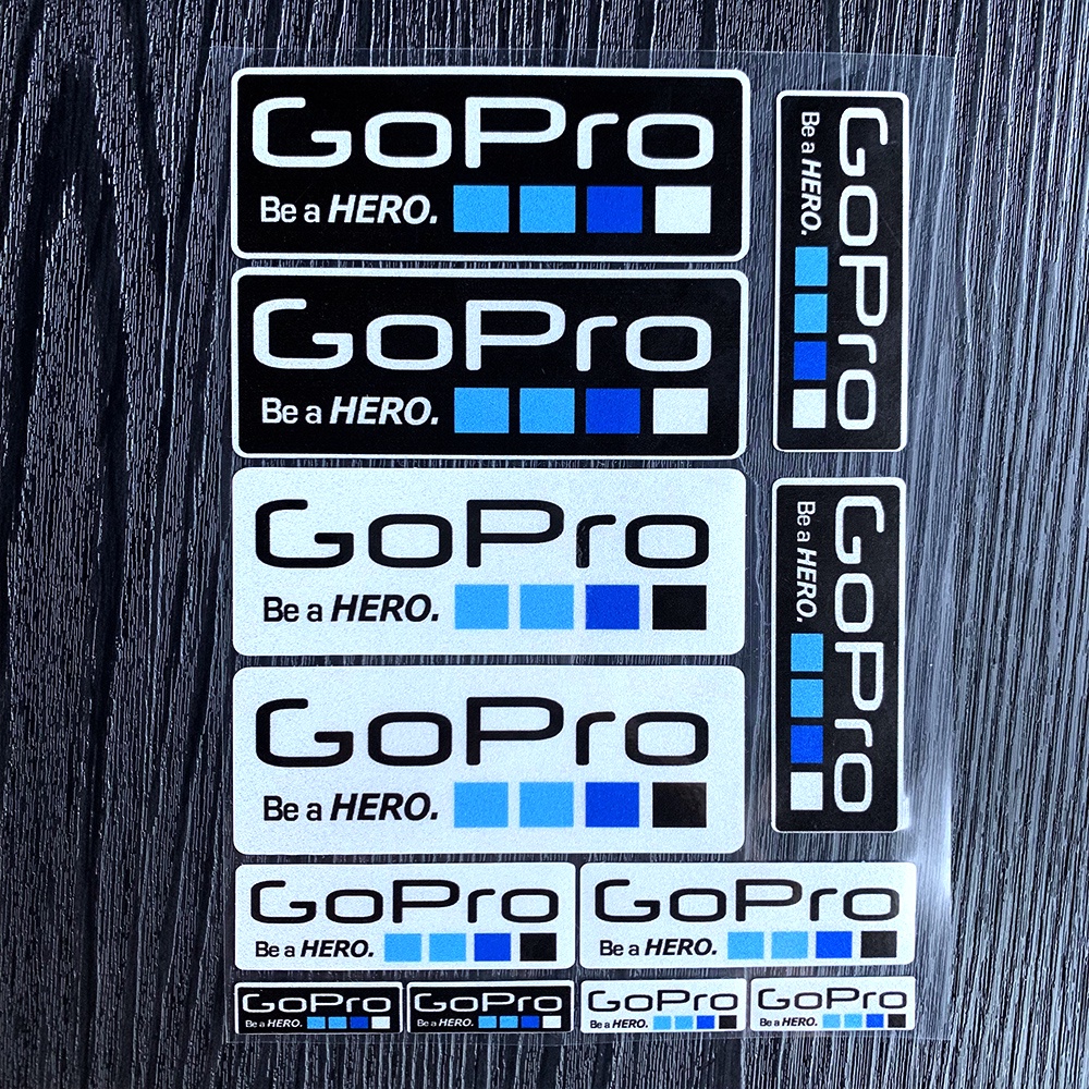 Miếng Dán Phản Quang Hình Logo Gopro Trang Trí Thân Xe Mô Tô Mũ Bảo Hiểm