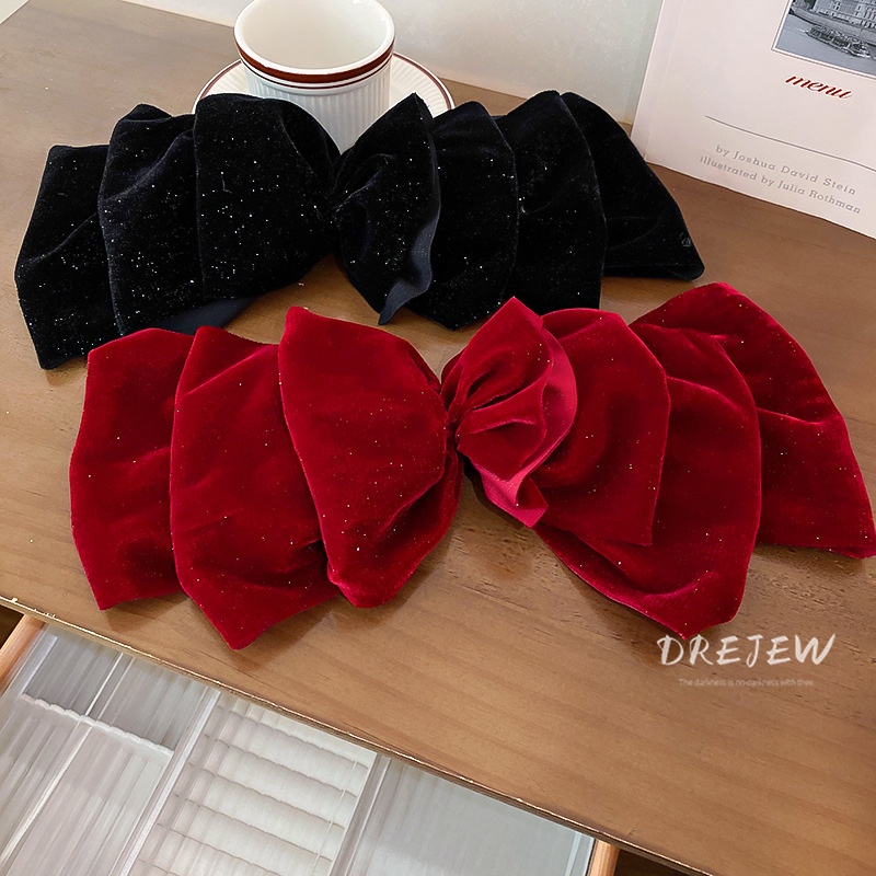 Kẹp tóc DREJEW đính nơ oversize thời trang cao cấp