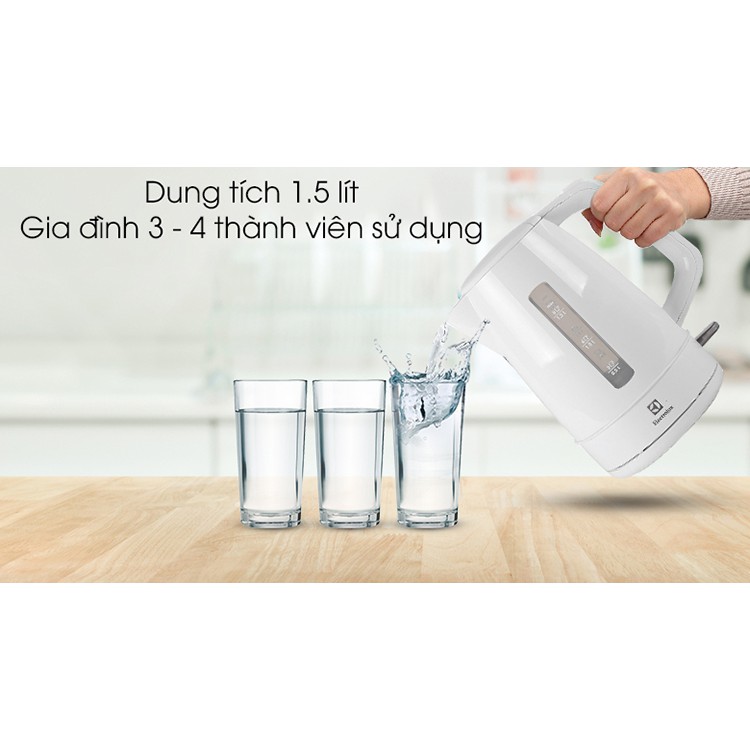 Bình Đun Siêu Tốc Electrolux EEK1303W - 1.5 Lít - Hàng chính hãng