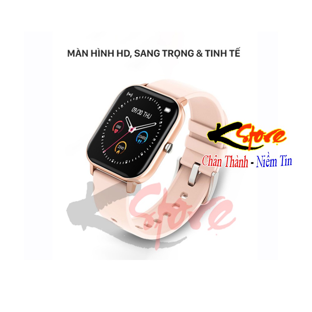 Đồng hồ thông minh Colmi P8 Thông báo Tiếng Việt, Smart watch thể thao giá rẻ chống nước thiết kế Xiaomi Amazfit GTS đẹp