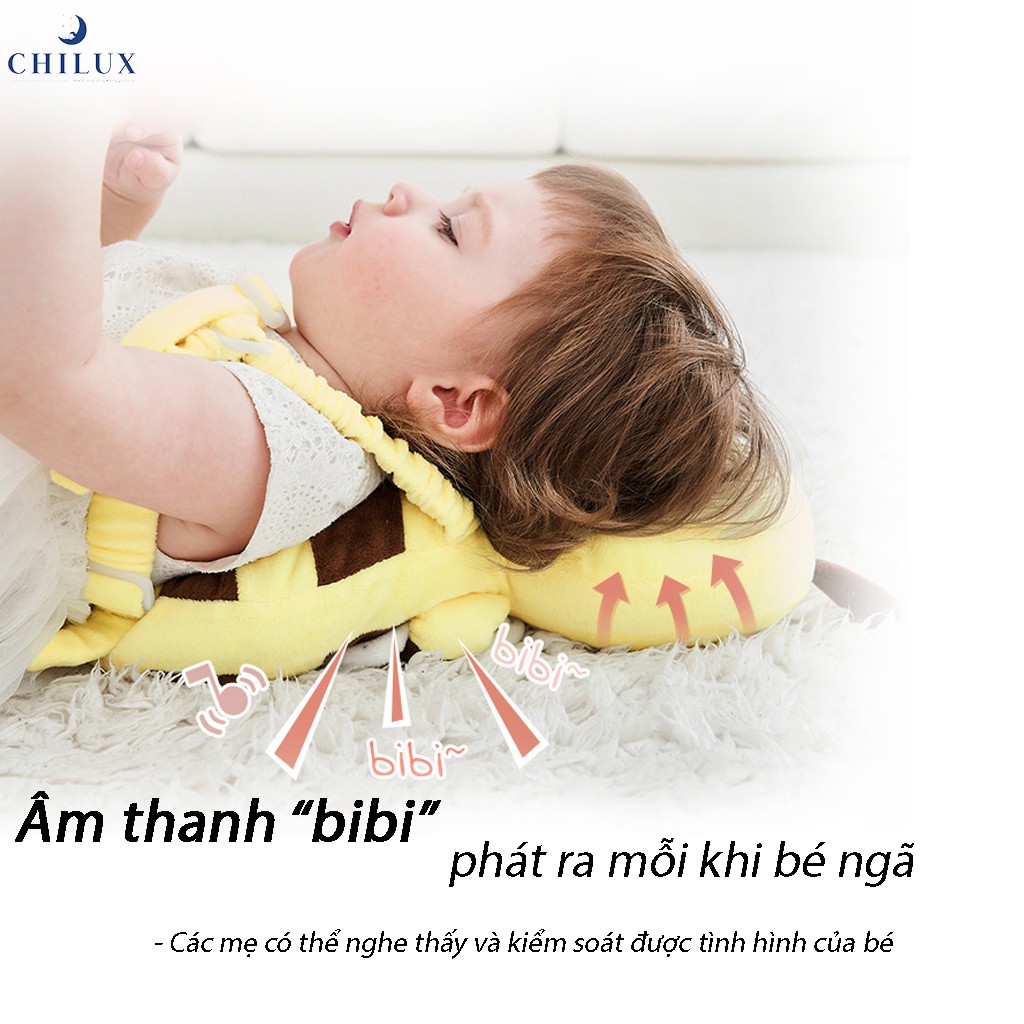 Gối bảo vệ đầu Chilux cho bé tập đi, chất liệu bông mềm siêu đàn hồi, thoáng mát