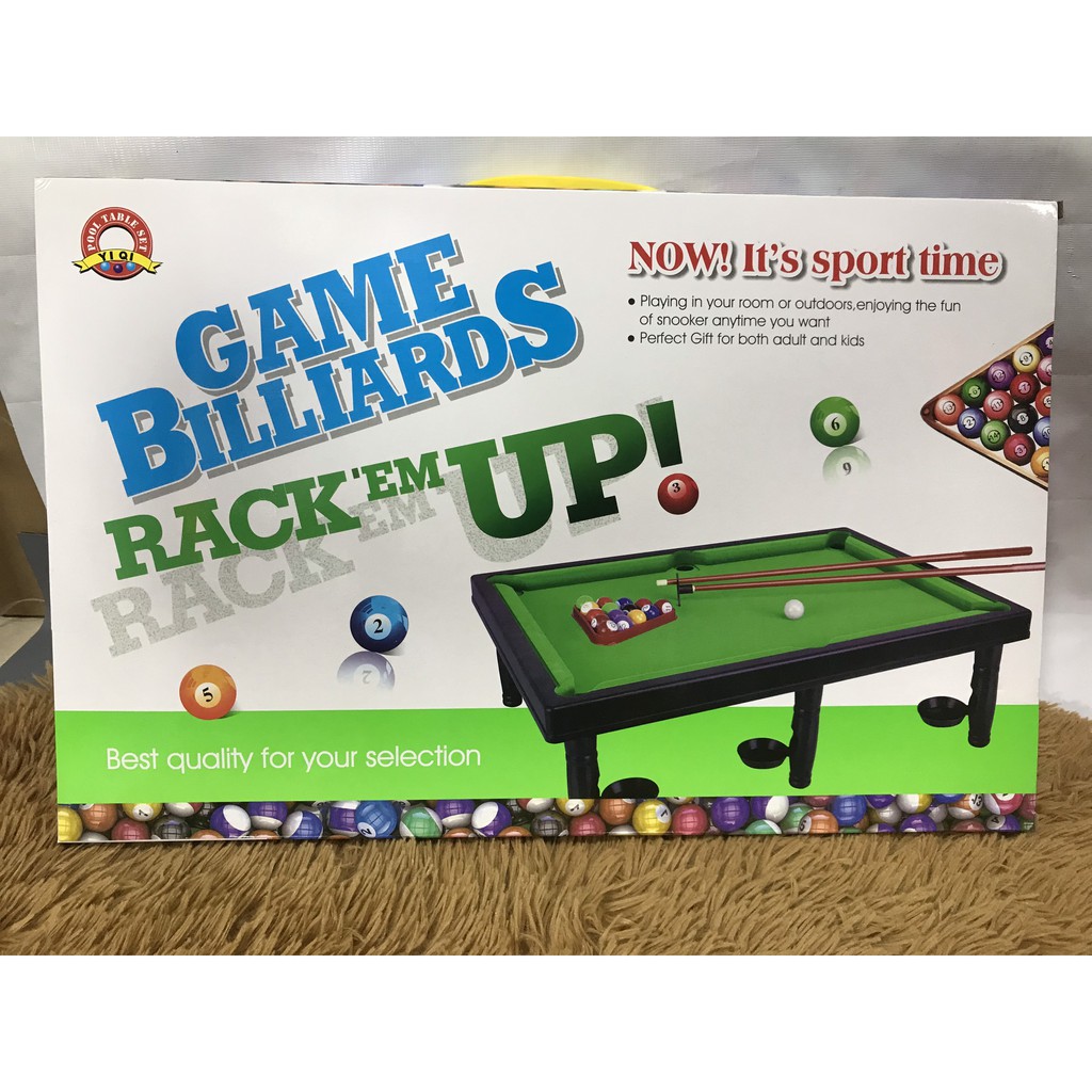 Bàn bi da Snooker Mini 47x35.5x15cm cho bé vui chơi, giải trí