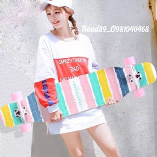 [SĂN SALE 30% + Phụ kiện] Ván trượt cao cấp DANCING LONGBOARD 110cm ABEC 11 60x45 80A Đa Sắc gỗ ép keo nhiệt 7 lớp