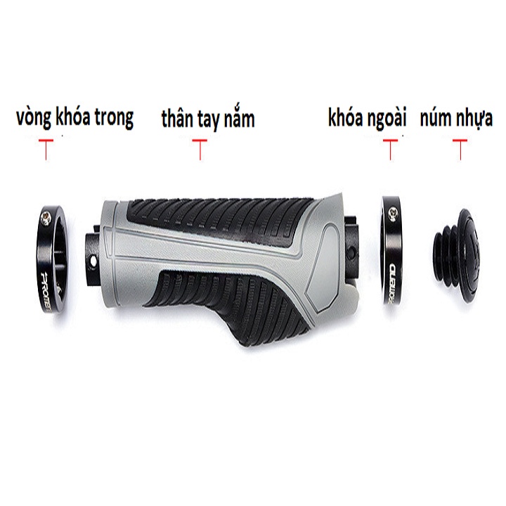 TAY NẮM SU CÓ KHÓA CHỐNG MỎI PROMEND GR-504 TAY NẮM XE ĐẠP SU PROMEND 504