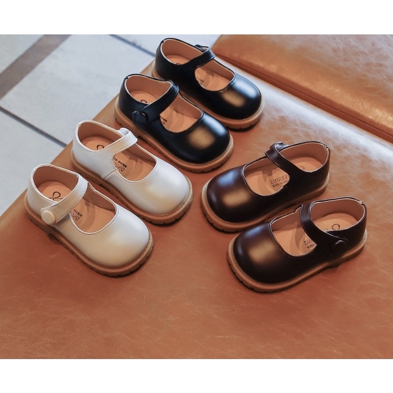 Giày búp bê da mềm trơn bé gái mềm mại size 21-30