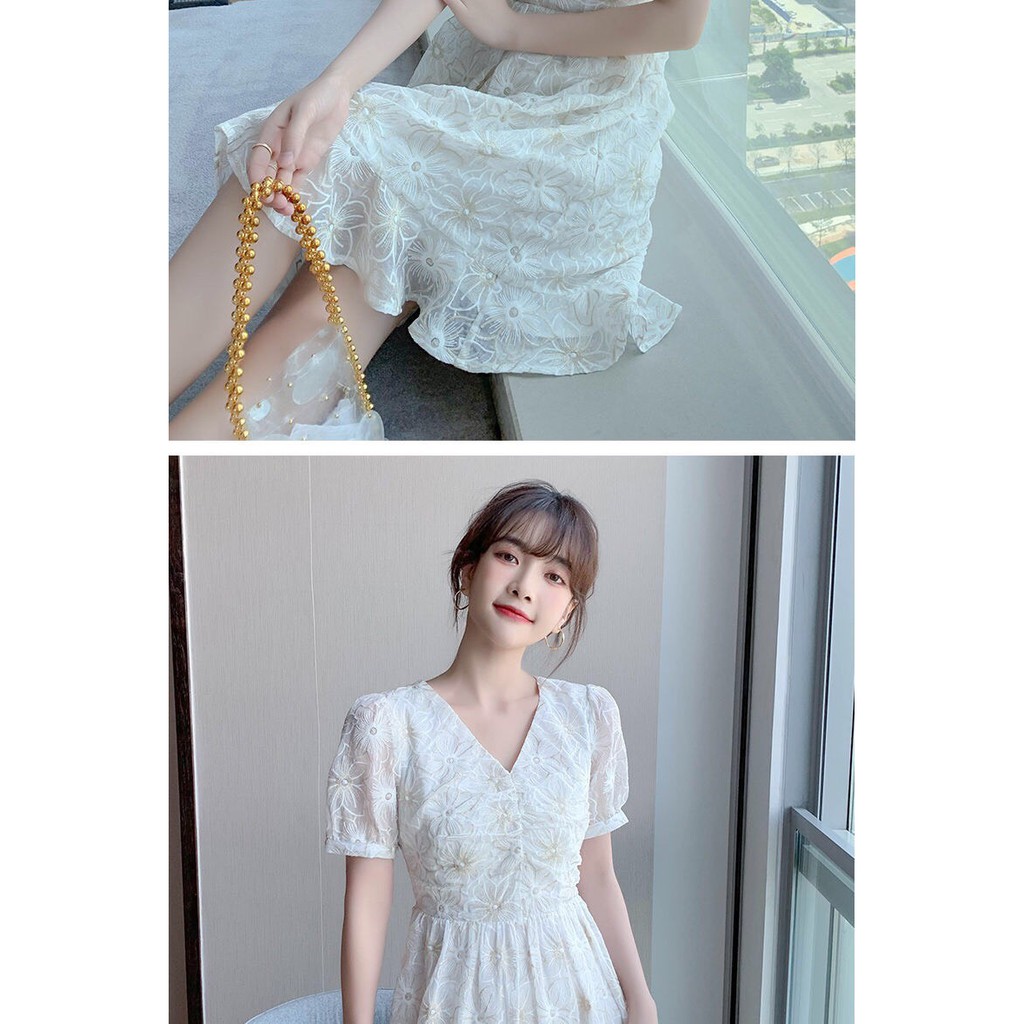 Đầm Hoa Thiết Kế Dáng Xòe Độc Đáo 🍁 𝓜𝓪̂̃𝓾 𝓗𝓞𝓣 🍁 Mang Phong Cách Thanh Lịch, Mới Lạ Dành Cho Nữ 2021 | BigBuy360 - bigbuy360.vn