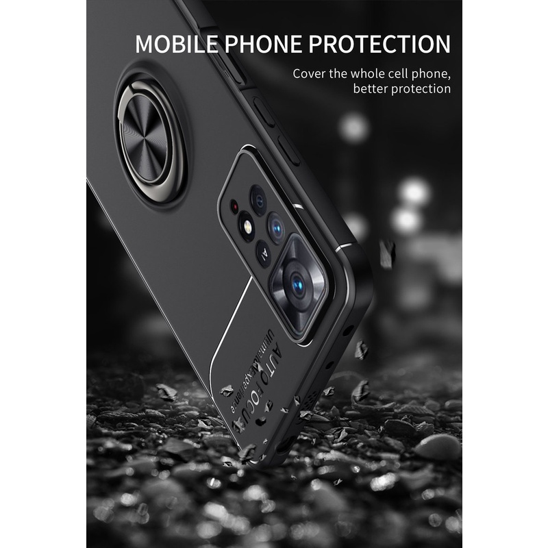 Ốp Điện Thoại Silicon Mềm Có Vòng Đỡ Nam Châm Cho Xiaomi Redmi Note 12 Turbo 11 11s 10 10s 10T 9 9s Pro Max Lite
