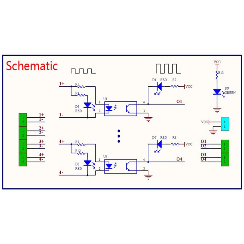 Module Chuyển Đổi Tín Hiệu 3.3V 5V Sang 24V,24V sang 5V 3.3V