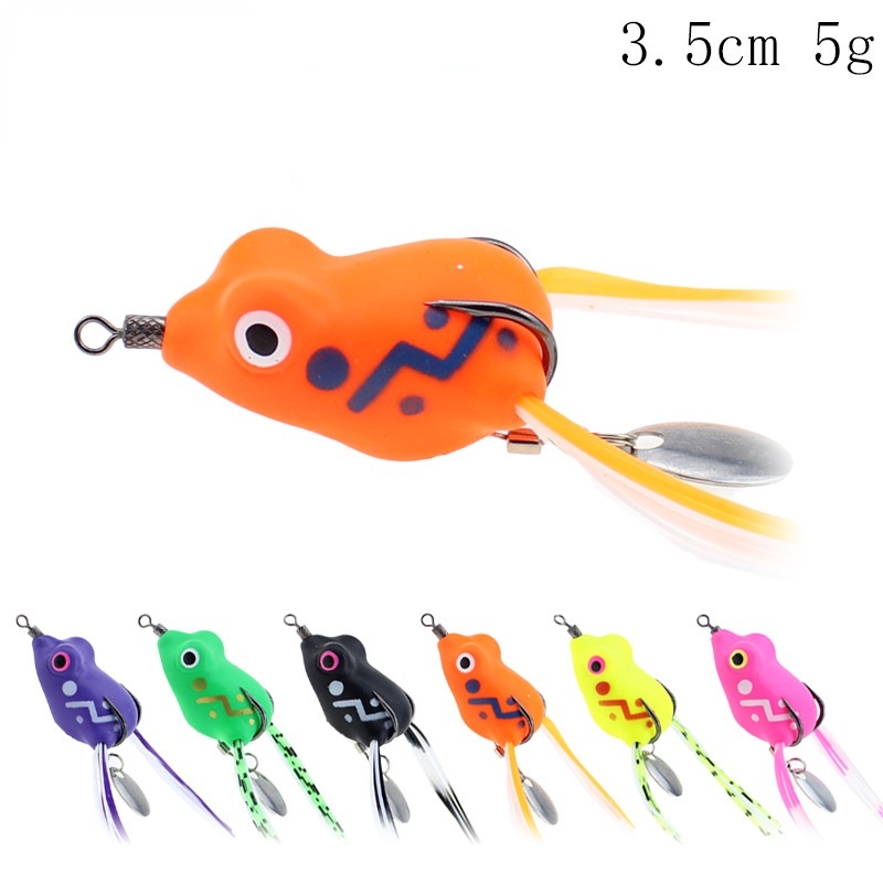 Mồi Câu Cá Hình Con Ếch Mềm 3.5cm 5g