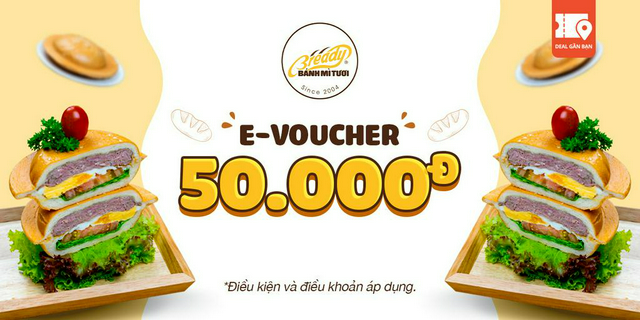 E-Voucher trị giá 50.000đ tại cửa hàng Bready