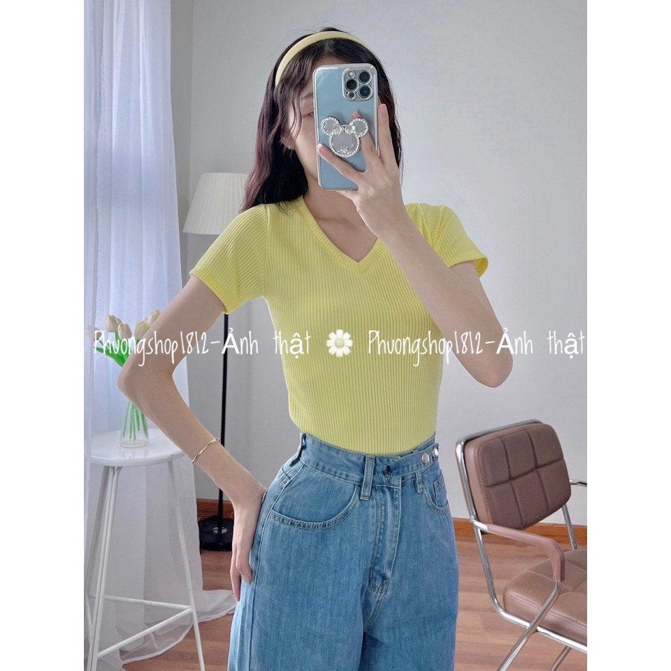 Ao Thun Gân,fom ôm chất loại 1 [ ảnh thật ] phuongshop1812