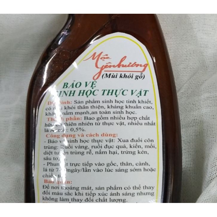 Giấm gỗ sinh học BIFFAEN chai 500ml - Bảo vệ sinh học thực vật: Xua đuổi hoặc tiêu diệt côn trùng ruồi nhặng, ruồi đục