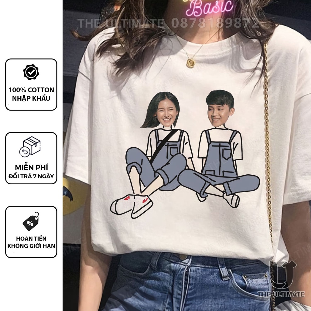Áo phông  in hình theo yêu cầu cực đáng yêu, áo thun đen form rộng tay lỡ in hình tay lỡ The Ultimate
