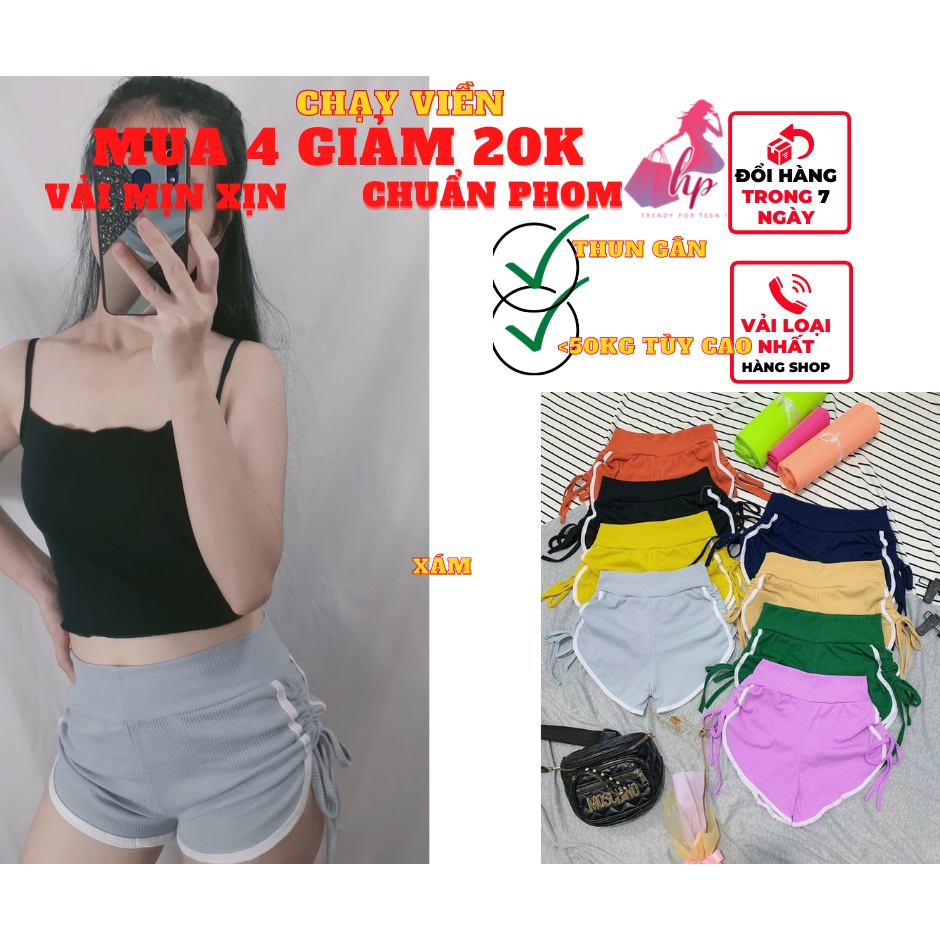 Quần short thun gân rút eo 2 bên mẫu 2021-VD33