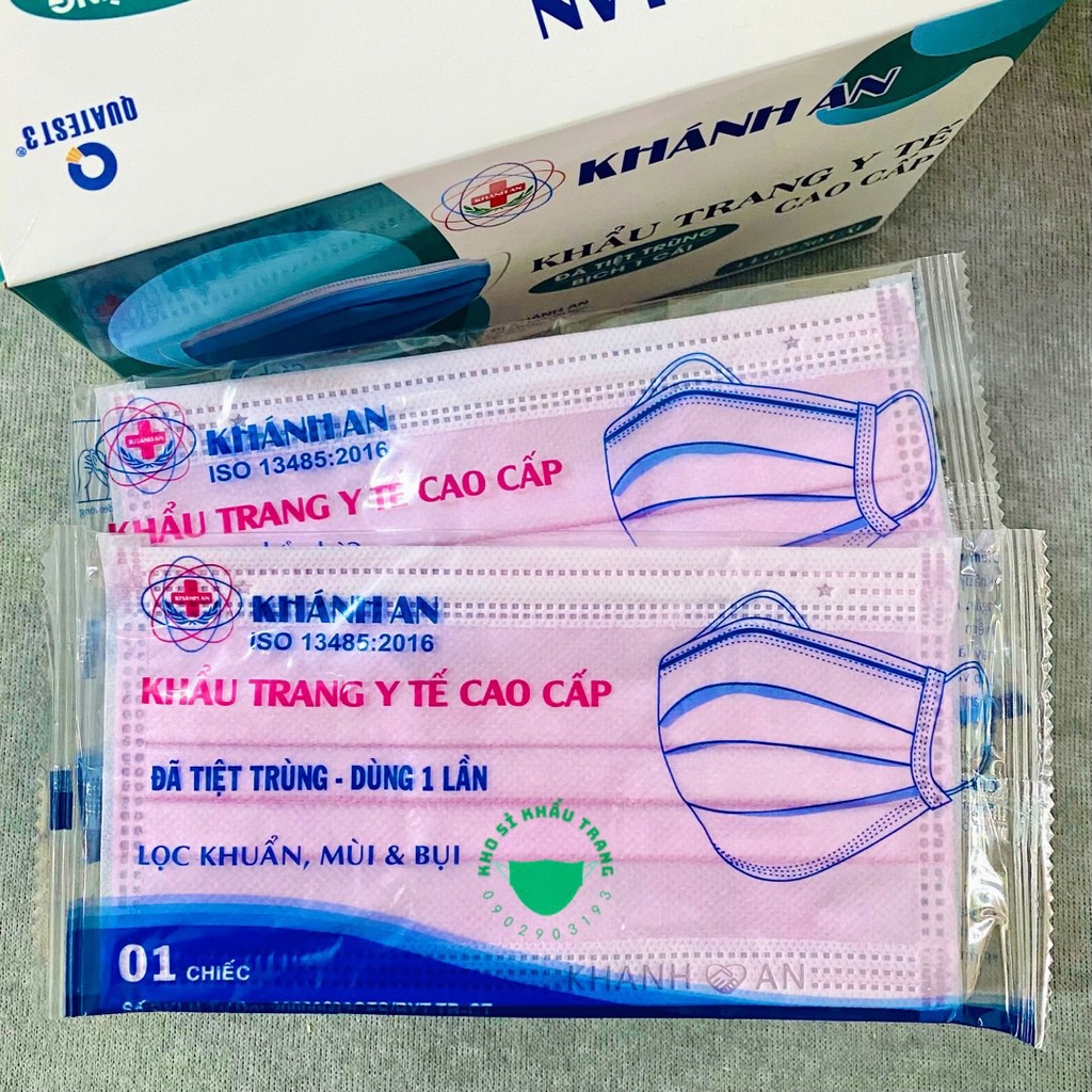 Hộp 50 cái khẩu trang y tế Khánh An 4 lớp tiệt trùng