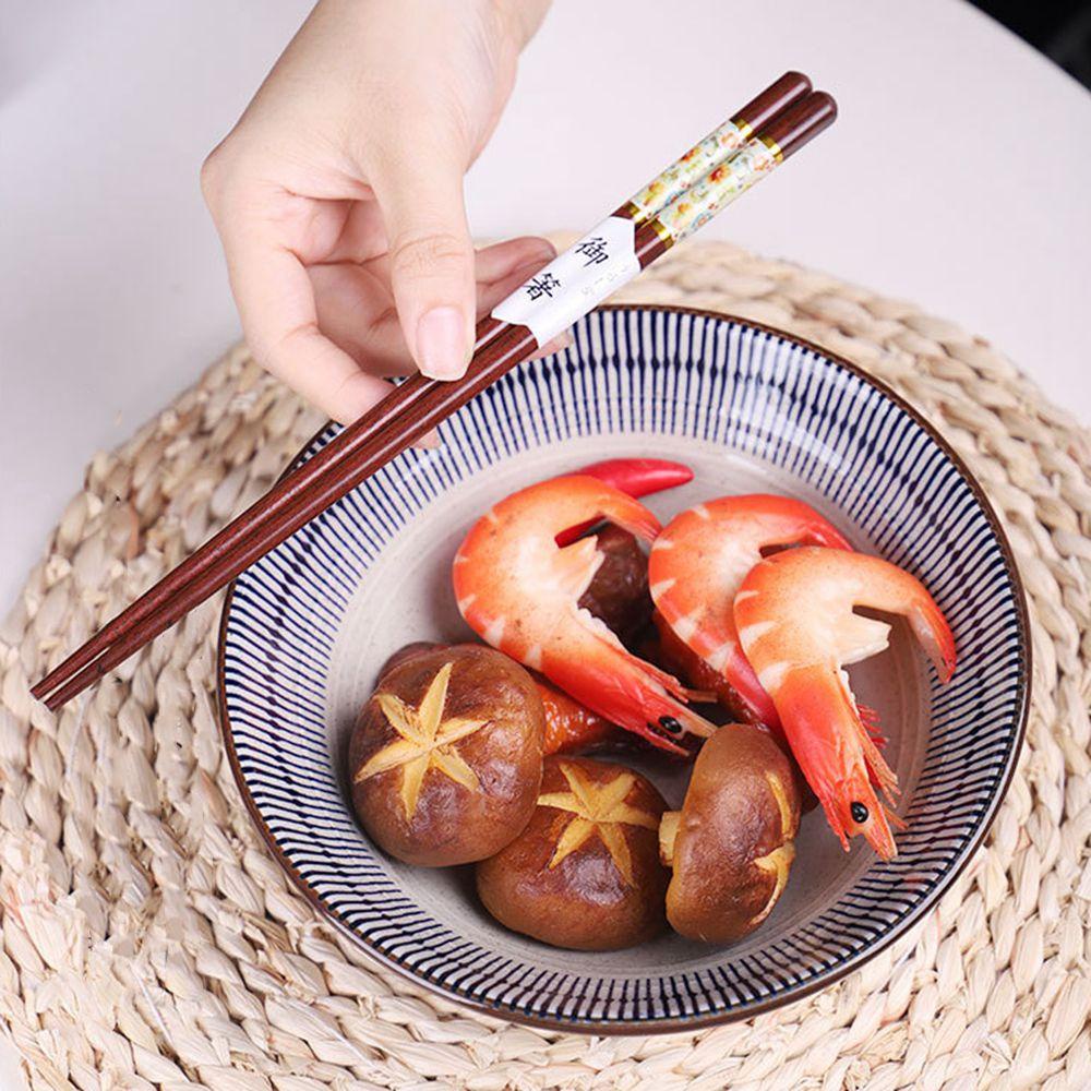 NICKOLAS Đũa Gỗ Nhiều Màu Sắc Có Thể Tái Sử Dụng