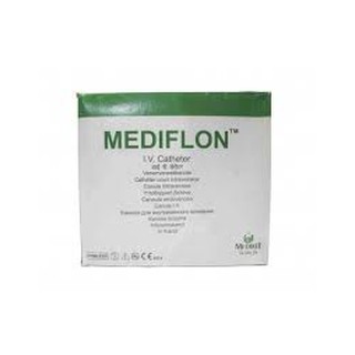 Hộp 100 cây Kim luồn tĩnh mạch Mediflon (có cánh, có cổng bơm thuốc), kim xỏ khuyên, kim xỏ tai