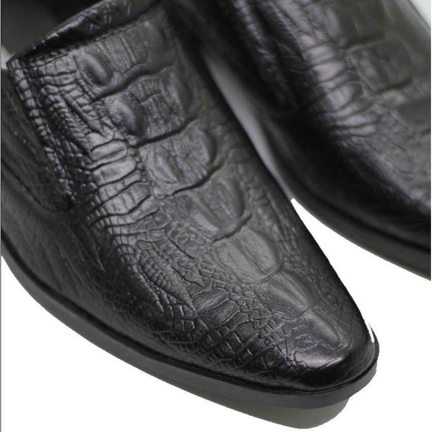 Giày tây nam dập vân cá sấu  Đế khâu cực bền chất liệu cao su cực êm ái cho chân của bạn