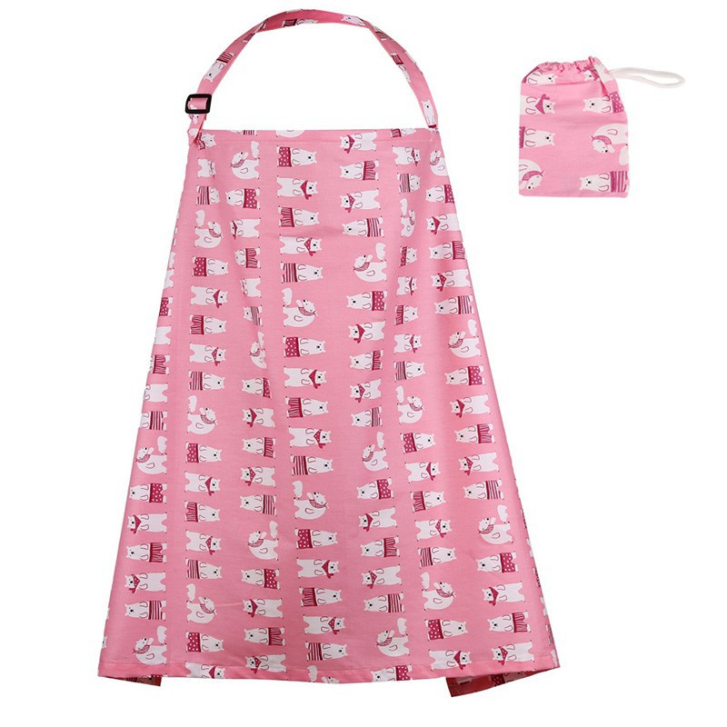 Khăn cotton che phủ giúp mẹ cho bé uống sữa tiện lợi
