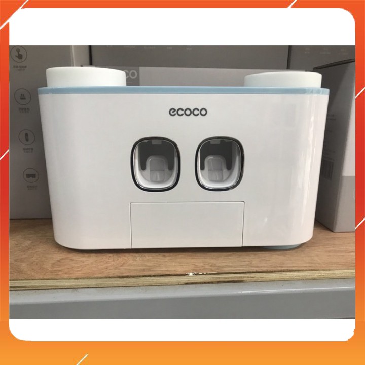 BỘ NHẢ KEM ECOCO- HỘP ĐỰNG BÀN CHẢI NHẢ KEM TREO TƯỜNG