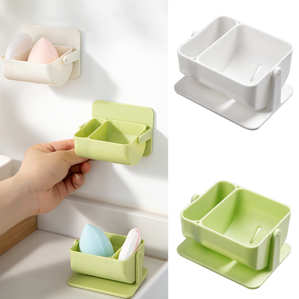 Kệ Đựng Mút Trang Điểm / Mỹ Phẩm Treo Tường Tiết Kiệm Không Gian Tiện Dụng