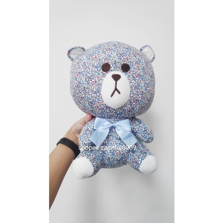 Gấu bông brown mặc áo len vịt vàng đáng yêu , gấu bông quà tặng kute.