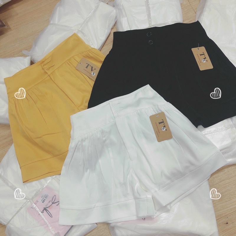 quần short đũi xếp li 3m cho nữ