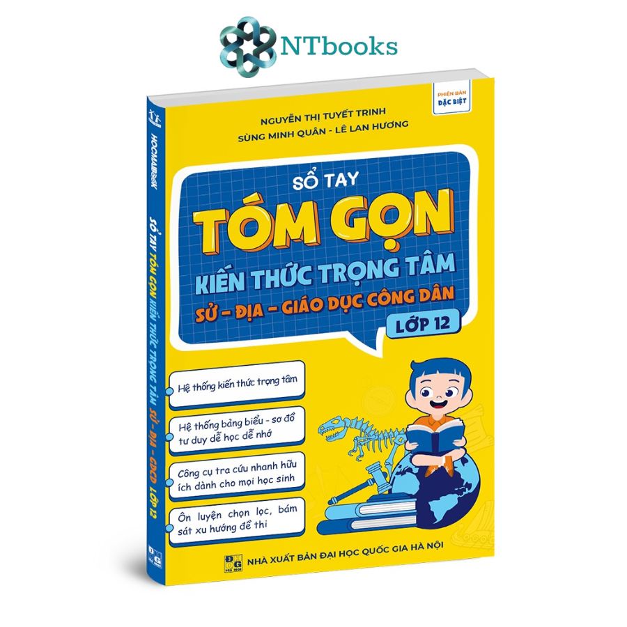 Sách Sổ tay Tóm gọn kiến thức trọng tâm Sử – Địa – Giáo dục công dân lớp 12