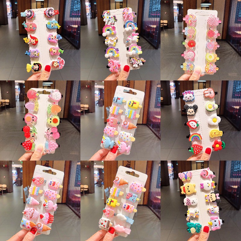 Kẹp Tóc Hình Cây Kem Hoạt Hình Dễ Thương Cho Bé Gái