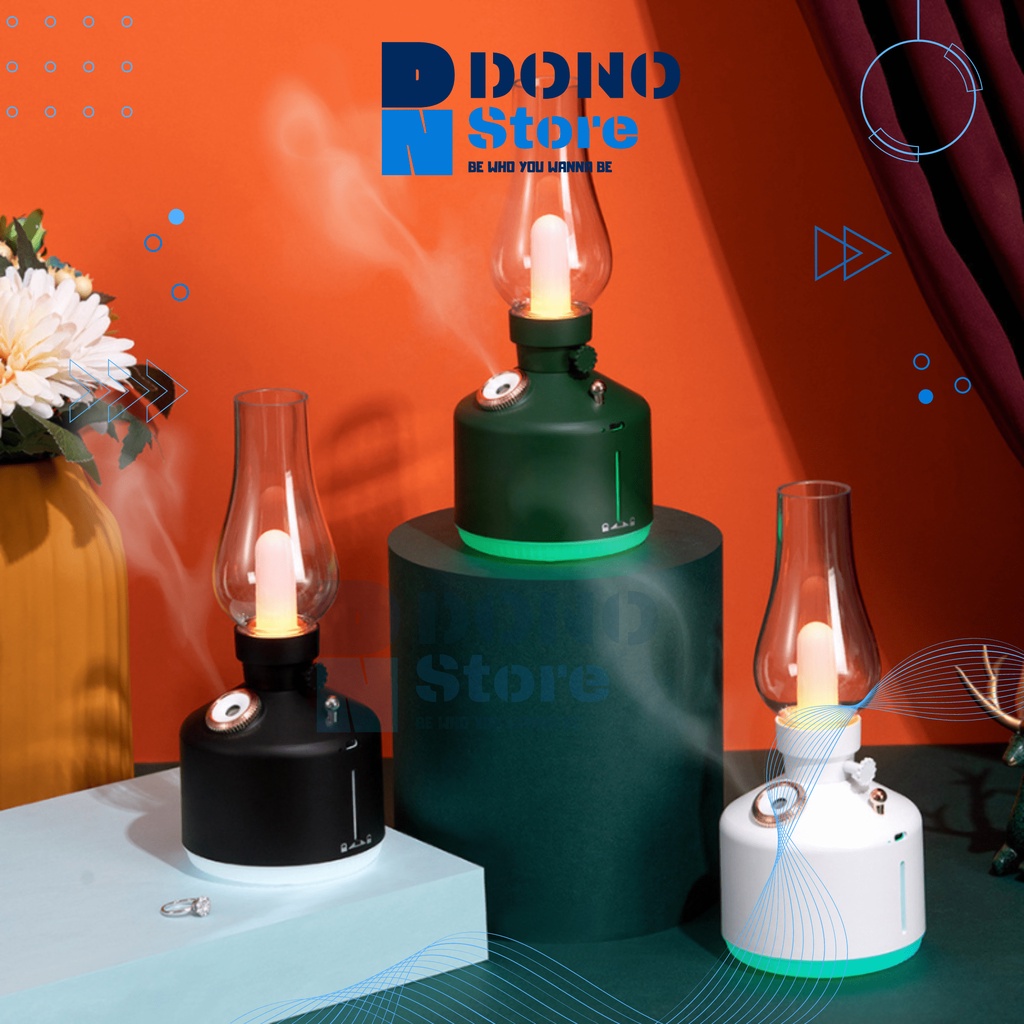 Máy phun sương xông tinh dầu tạo ẩm không khí có đèn ngủ