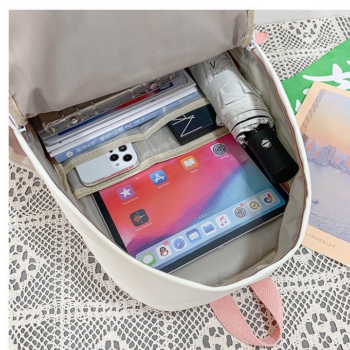 Balo nam nữ thời trang HAZIN chất liệu polyester cao cấp phối màu độc đáo đi học đi chơi phong cách unisex vừa laptop